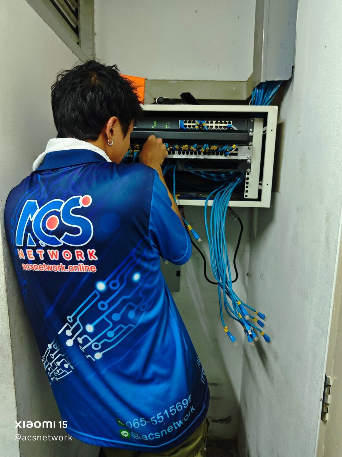 จัดระเบียบสายแลนและตู้ Network Rack บริษัทเวลลอย 5