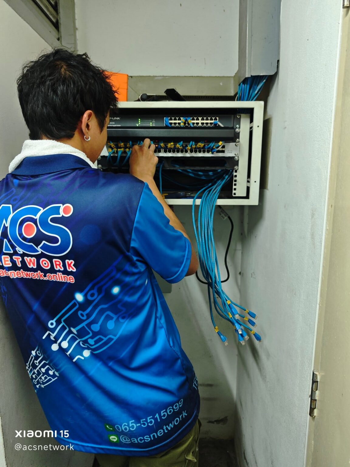 จัดระเบียบสายแลนและตู้ Network Rack บริษัทเวลลอย 6